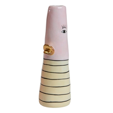 Speedtsberg - Vase, Kylling H:16cm - Rosa/Strib