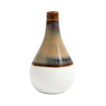 Nordal - Nature Slim Vase - Brun/Hvid