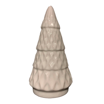 2HAVE - Keramik Juletræ H:18cm - Hvid/Mønster