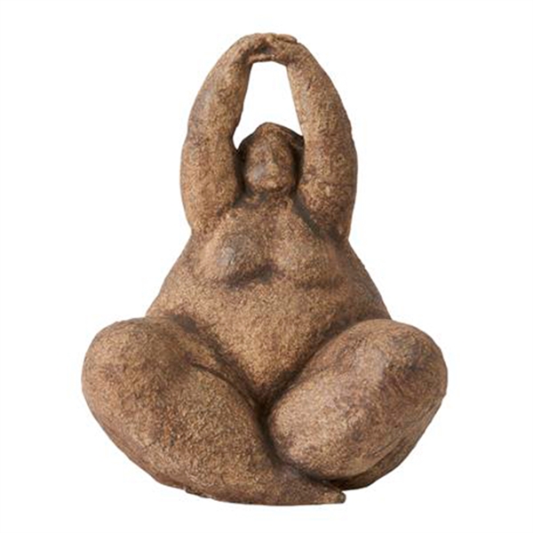 Lauvring - Siddende Dame H:25cm - Cement