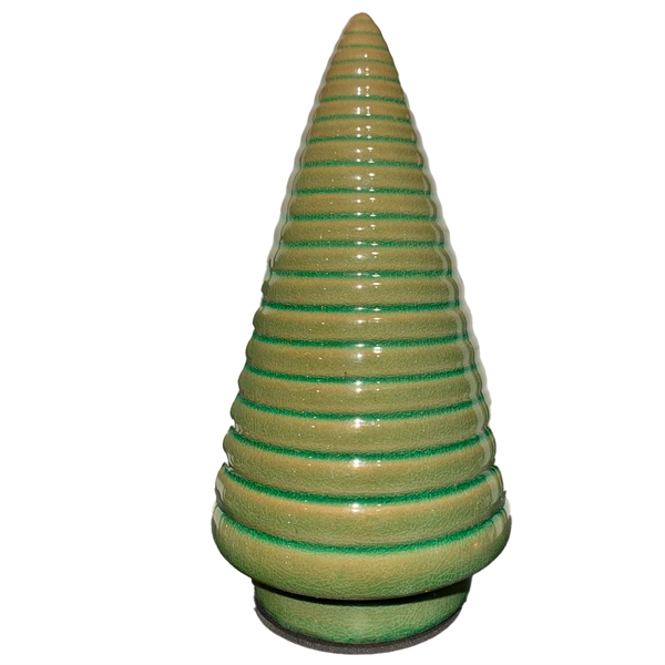 2HAVE - Keramik Juletræ H:18cm - Grøn/Strib
