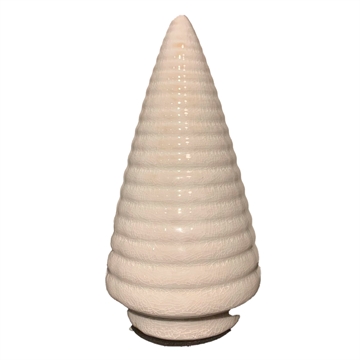 2HAVE - Keramik Juletræ H:18cm - Hvid/Strib