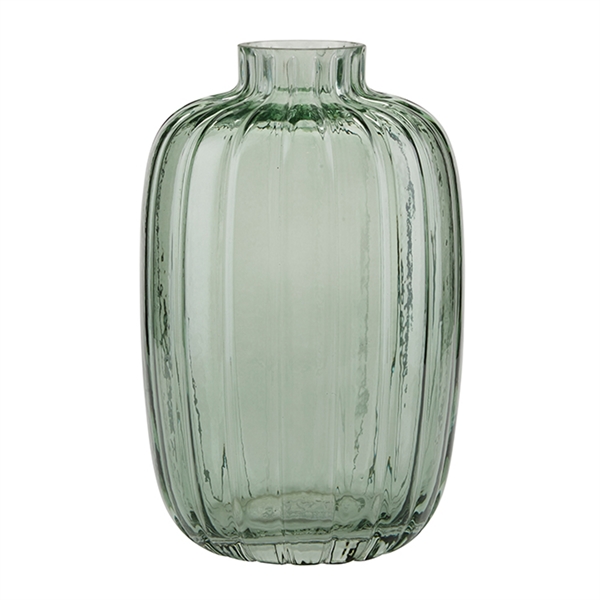 Bahne - Glas Vase H:20cm - Grøn