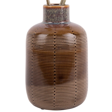 Present Time - Keramik Vase H:18,5cm - Brun