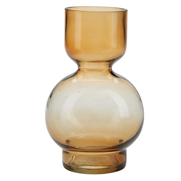 Bahne - Glas Vase H:19,5cm - Mustard