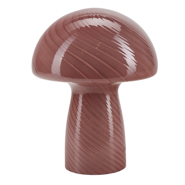 Bahne - Mushroom Lampe Fra Bahne - H:23cm - Old Rose