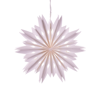 Bahne - Papirstjerne M/LED Lys, D:30cm - Hvid