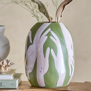 Bloomingville - Adalena Vase H:30,5cm - Grøn