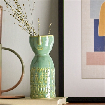 Bloomingville - Embla Vase H:14,5cm - Grøn