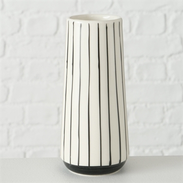 Boltze - Gebby Vase H:15cm - Sort/Hvid 