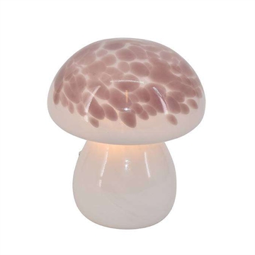 La Vida - Mushroom Glaslampe H:15cm - Rosa