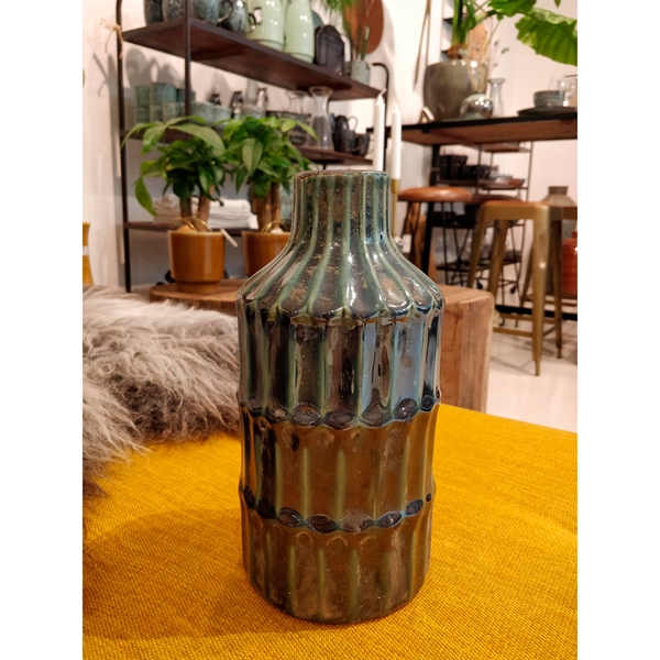Light And Living - Keramik Vase H:25cm - Grøn
