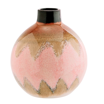 Madam Stoltz - Round Vase H:23cm - Pink