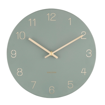 Present Time - Charm Væg Ur Ø:30cm - Grøn