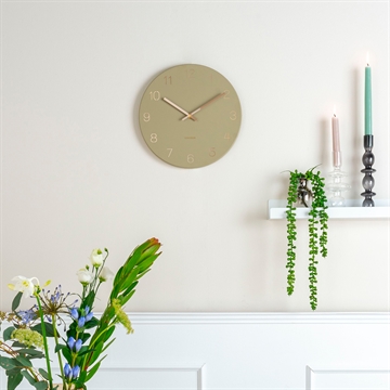 Present Time - Charm Væg Ur Ø:30cm - Oliven