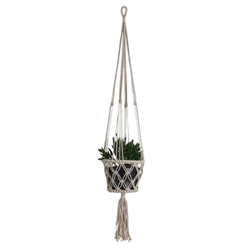 Raw Materials - Macrame Planteophæng H:100cm - Offwhite