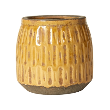 Speedtsberg - Keramik Urtepotte H:13cm - Yellow/Brown