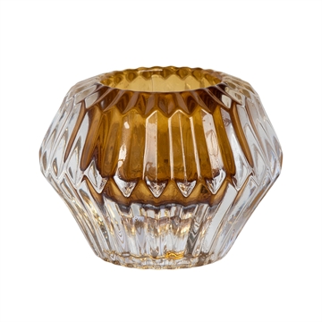 Speedtsberg - Glas Fyrfadsstage H:7cm - Amber