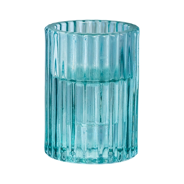 Speedtsberg - Glas Fyrfadsstage H:8cm - Aqua 