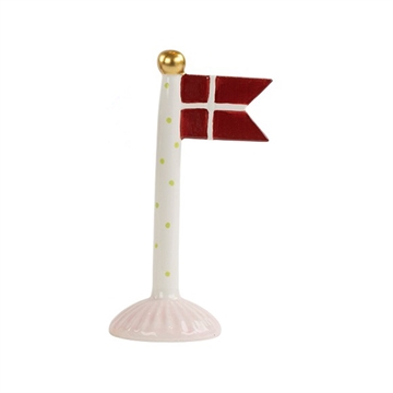Speedtsberg - Keramik Flag H:14cm - Rosa/Grøn