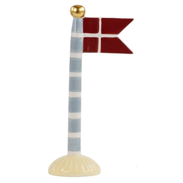 Speedtsberg - Keramik Flag H:19cm - Blå/Hvid