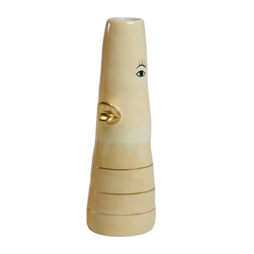 Speedtsberg - Vase, Kylling H:16cm - Gul/Strib