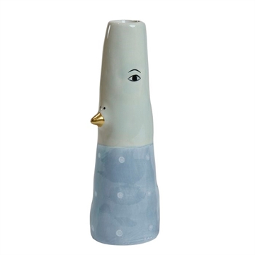 Speedtsberg - Vase, Kylling H:16cm - Blå/Prik