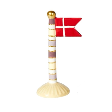 Speedtsberg - Keramik Flag H:14cm - Lilla/Hvid/Gul