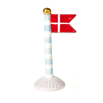 Speedtsberg - Keramik Flag H:14cm - Lilla/Blå/Hvid