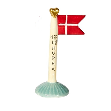 Speedtsberg - Keramik Flag H:14cm - Hurra, Grøn