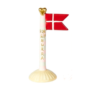 Speedtsberg - Keramik Flag H:14cm - Hurra, Gul